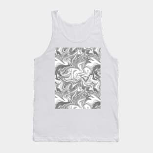 White Silk Marble - Digital Liquid Paint Tank Top